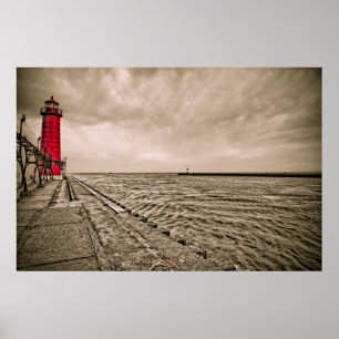 Poster États-Unis, Michigan, Grand Haven Lighthouse
