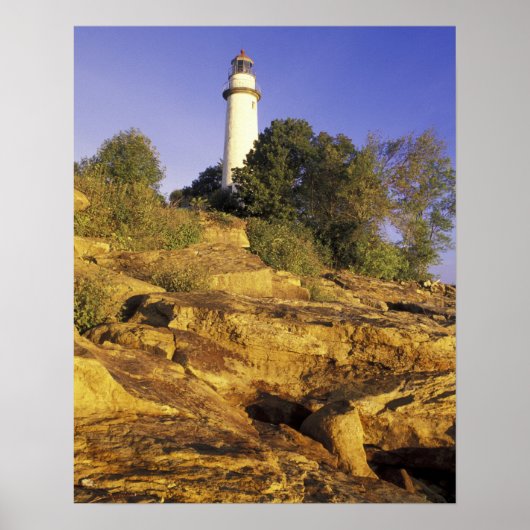 Poster États-Unis, Michigan, lac Huron. La Pointe Aux Bar (Devant)