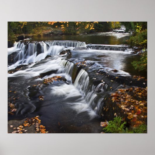 Poster États-Unis, Michigan, Upper Peninsula. Bond Falls (Devant)