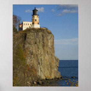 Poster États-Unis, Minnesota.  Phare de Split Rock sur l
