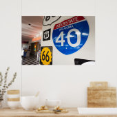 Poster États-Unis, Oklahoma, Clinton, Musée de la Route 6 (Cuisine)