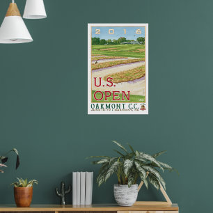 Poster États-Unis Open de golf Oakmont Country Club cadea