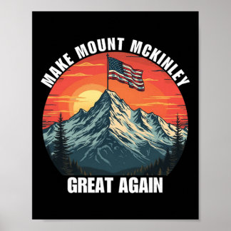 Poster États-Unis Parc national Denali Mont Mckinley Mont