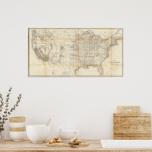 Poster États-Unis, Territoires (Cuisine)