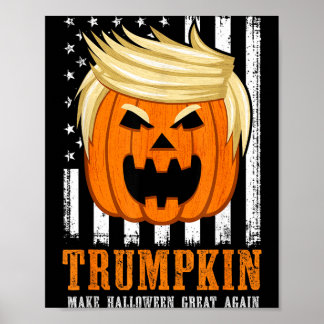 Poster États-Unis Trumpkin rend Halloween à nouveau génia