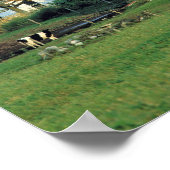 Poster États-Unis, Vermont, Peacham. Une grange rouge et (Coin)