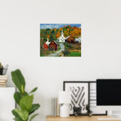Poster États-Unis, Vermont, Waits River. Le feuillage d'a (Bureau à domicile)