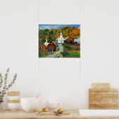 Poster États-Unis, Vermont, Waits River. Le feuillage d'a (Cuisine)