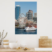 Poster États-Unis, Wa, Seattle. Boat d'Argosy Harbor (Cuisine)