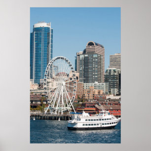 Poster États-Unis, Wa, Seattle. Boat d'Argosy Harbor