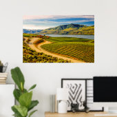 Poster États-Unis, Washington, Lac Chelan. Les vignobles  (Bureau à domicile)