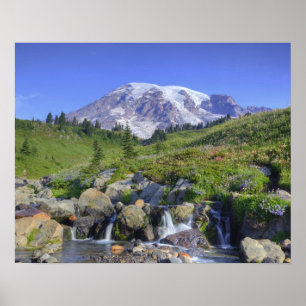 Poster États-Unis, Washington, Mt. Rainier NP, Mt. Rainie