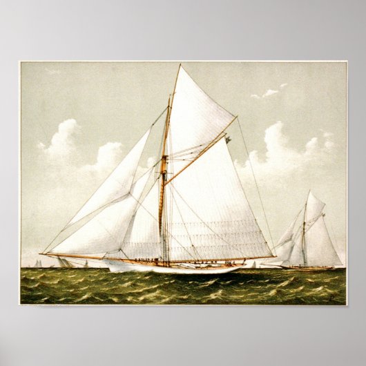 Poster Etching classique - Bateaux à voile (Devant)