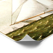 Poster Etching classique - Bateaux à voile (Coin)