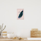 Poster Etching Zoologique Classique - Peacock (Cuisine)