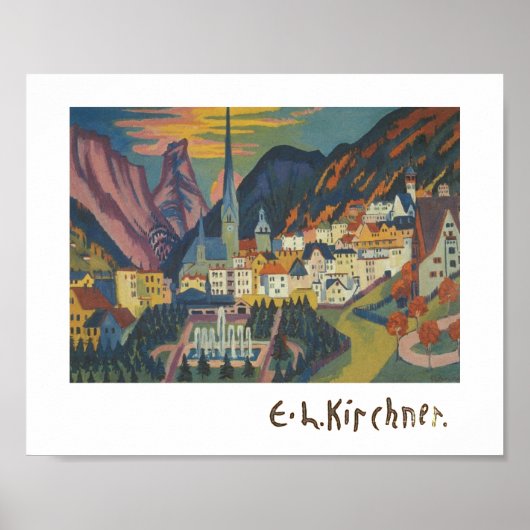 Poster Été à Davos par E.L. Kirchener (1925) (Devant)