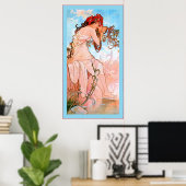 Poster Été ~ Alphonse Mucha (Bureau à domicile)