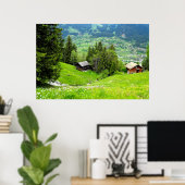 Poster Eté alpin en Suisse (Bureau à domicile)