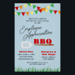 Poster Été BBQ Appréciation des employés<br><div class="desc">Cette simple invitation au barbecue d'apprĂ©ciation des employĂ©s offre un thème d'Ă©tĂ©. Le design est accentuĂ© avec des graphiques de drapeaux colorĂ©s et de l'herbe verte sur un arrière - plan bleu. Personnalisez avec tous les dĂ©tails de votre Ă©vĂ©nement.</div>
