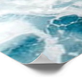 Poster Été Bleu Océan Vague (Coin)