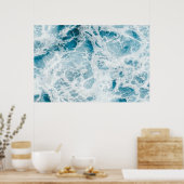 Poster Été Bleu Océan Vague (Cuisine)