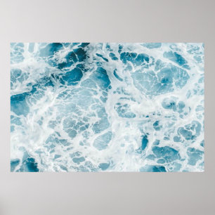 Poster Été Bleu Océan Vague