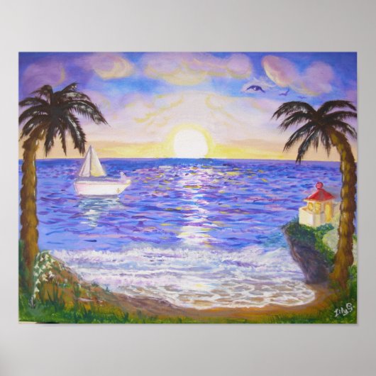 Poster Été calme à la plage (Devant)