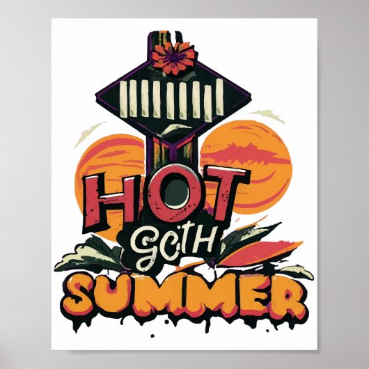 Poster Été chic gothique chaud (Devant)