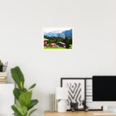 Poster Été dans les Alpes suisses (Bureau à domicile)