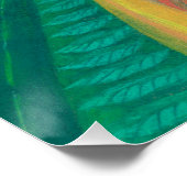 Poster Été Dryad Girls Forest Imaginaire Art Vert Jaune (Coin)