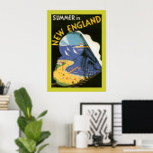 Poster Été En Nouvelle-Angleterre (frontière) (Bureau à domicile)
