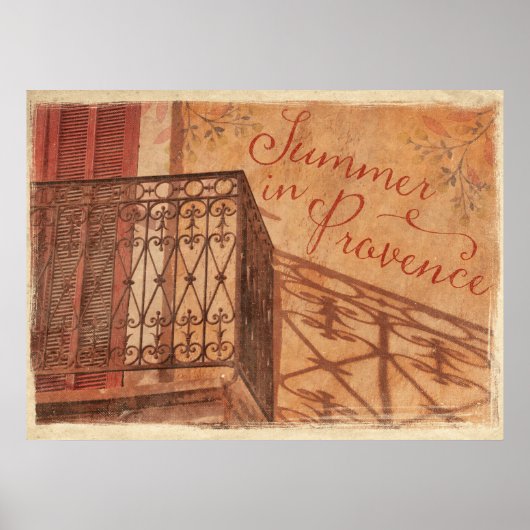 Poster Été en Provence Pays Français Vintage (Devant)