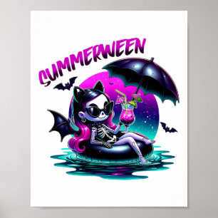 Poster Été Fantôme Été Halloween Vibes Filles Femmes