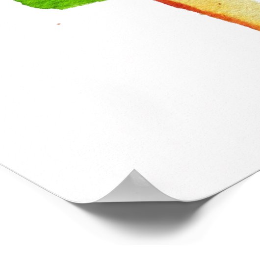 Poster Été framboise rose popsicle (Coin)