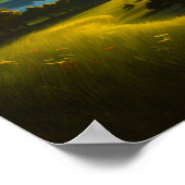 Poster Été Lac - Quatre saisons Illustration (Coin)