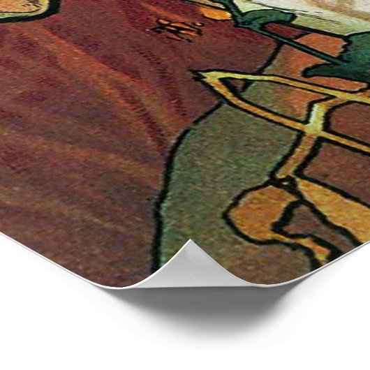 Poster Été, Les Saisons, Mucha (Coin)