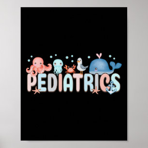 Poster Eté Mer Animal Pediatrics Infirmière Peds Rn Pedia