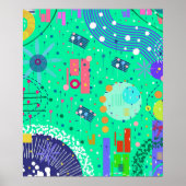 Poster Été Mousse de Mer : Art Abstrait (Devant)