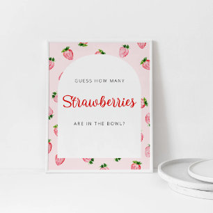 Poster Été : Nombre de Baby showers de fraises
