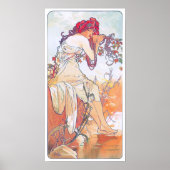 Poster Été (Quatre Saisons), Alphonse Mucha (Devant)