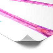 Poster Été tropical avec flamants roses feuilles de palmi (Coin)