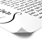 Poster Été Vent Blanc Script Chanson Lyrique Mur Art Impr (Coin)