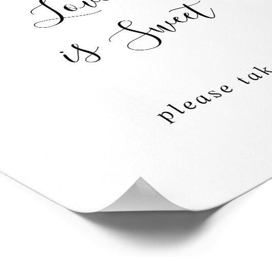 Poster Été Vert Eucalyptus Foliage L'amour est doux signe (Coin)