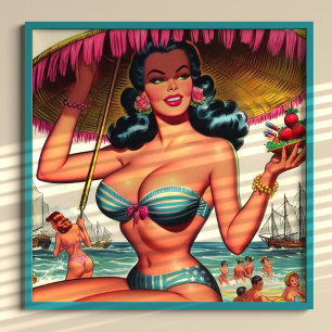 Poster Été vintage