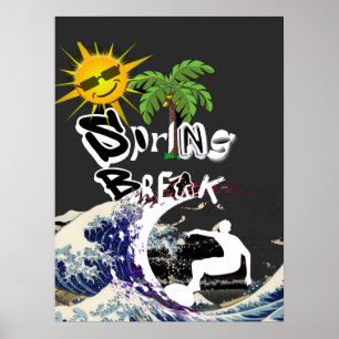 Poster Été vintage Spring Break