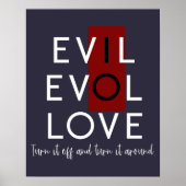 Poster Éteins l'amour du commutateur caché du mal (Devant)