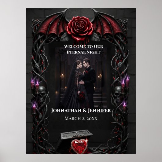 Poster Eternal Night Gothic Vampire Wedding Dark Romance (Devant)