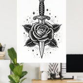 Poster Eternal Thorn : Classic Dagger Rose (Bureau à domicile)