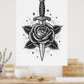 Poster Eternal Thorn : Classic Dagger Rose (Cuisine)