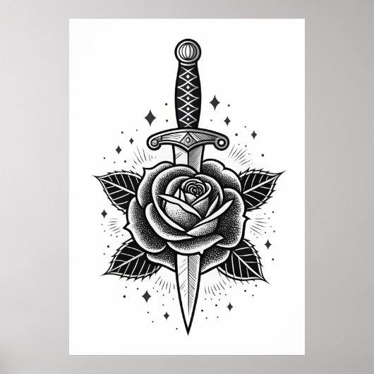 Poster Eternal Thorn : Classic Dagger Rose (Devant)